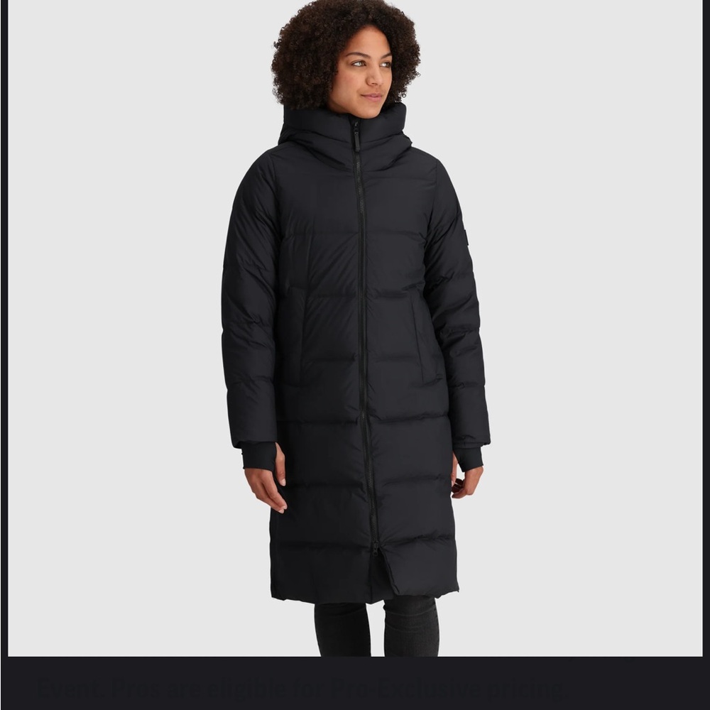Outdoor Research Women's Black Long Puffer Jacket